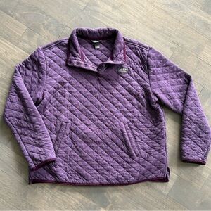 Eddie Bauer Plum Quilted Mockneck Sweatshirt